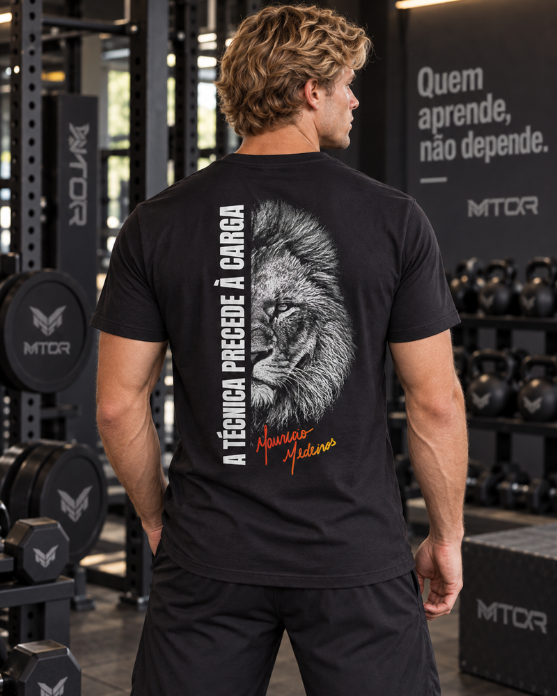 Camiseta MTOR® LEÃO FRASE - Preta - Masculino