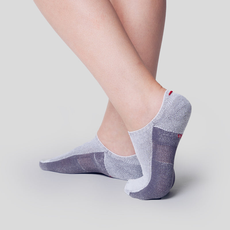 Meia Infra Média Fiber - M - White/Gray