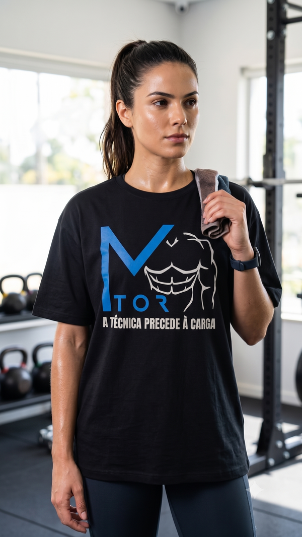 Camiseta MTOR® Técnica Precede a Carga - Preta - Feminina
