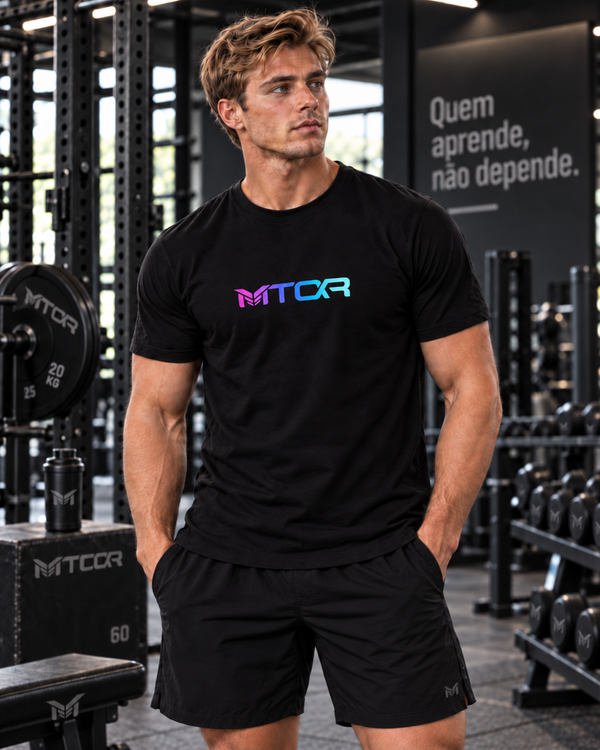 Camiseta MTOR® LEÃO COLORIDO - Preta - Masculino