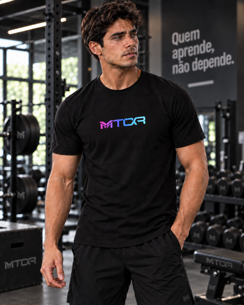 Camiseta MTOR® LEÃO COLORIDO - Preta - Masculino