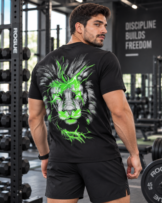 Camiseta MTOR® VERDE LEÃO - Preta - Masculino