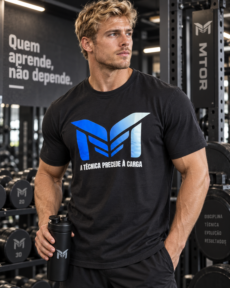 Camiseta MTOR® Técnica Precede a Carga NEW - Preta - Masculino