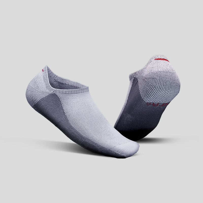 Meia Infra Média Fiber - M - White/Gray